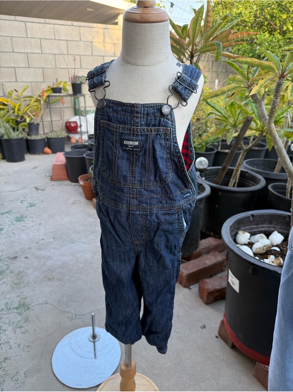 OshKosh B'gosh Dark Blue Denim Kids Overalls